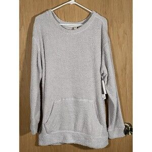 Rewash Women's Sz XL Terry Cloth Hoodie Gray Athleisure Lounge Cozy Soft NWT